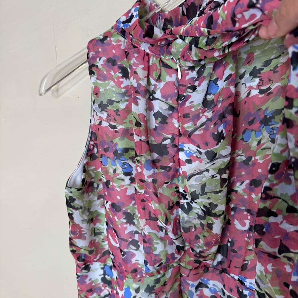 ILE New York Floral Sleeveless Fit & Flare Dress Size 6 Pink Multicolor - Picture 5 of 10